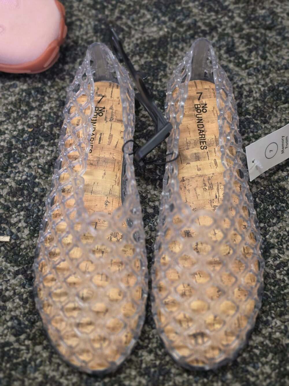 No Boundaries Caged Jelly Flat Shoes Size 7